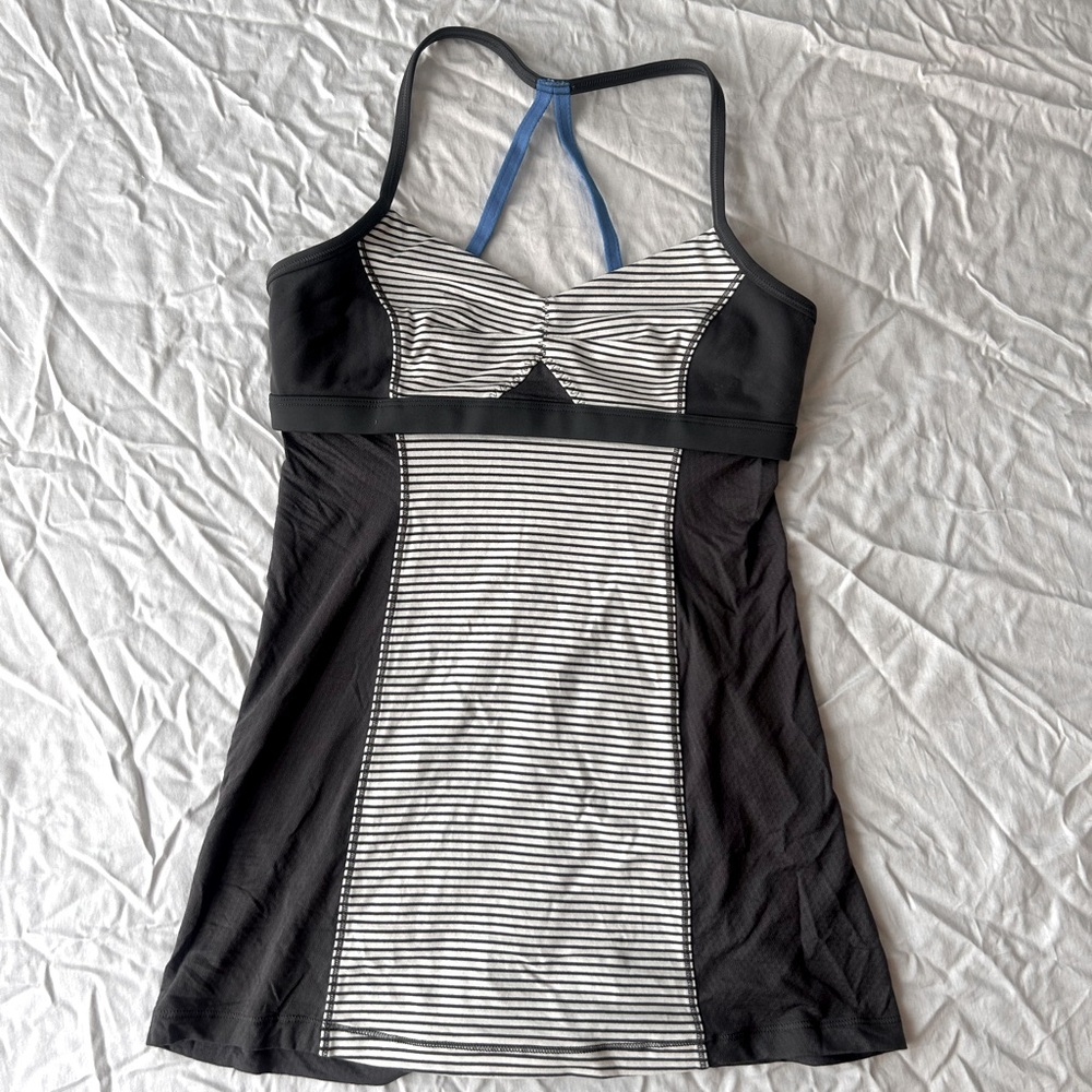 Lululemon Racerback Tank Top Small Built In Bra Athletic Tank Top Gray
